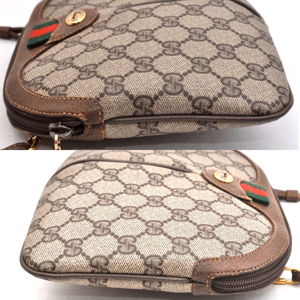 Authentic Gucci brown coated canvas shoulder bag - Picture 3 of 7